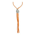 Skyfire Braided Leather Fringe & Concho Necklace