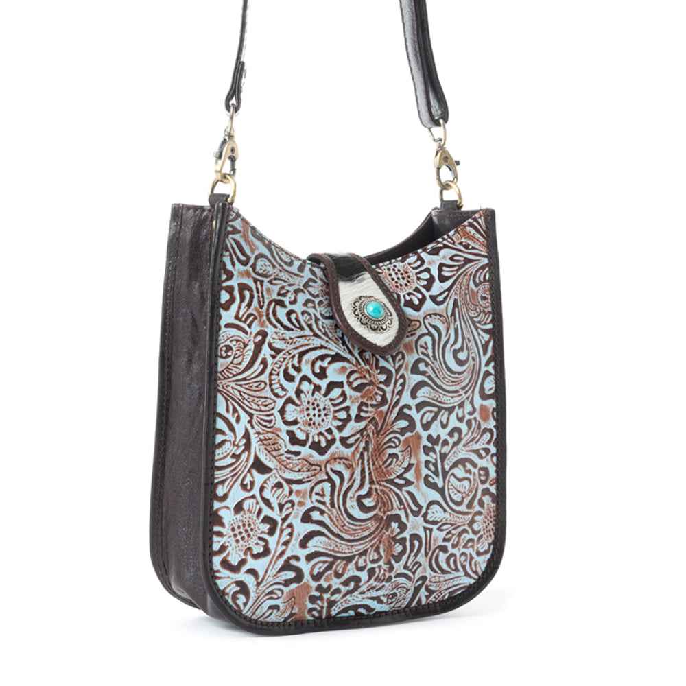 Delilah Creek Embossed Leather Bag