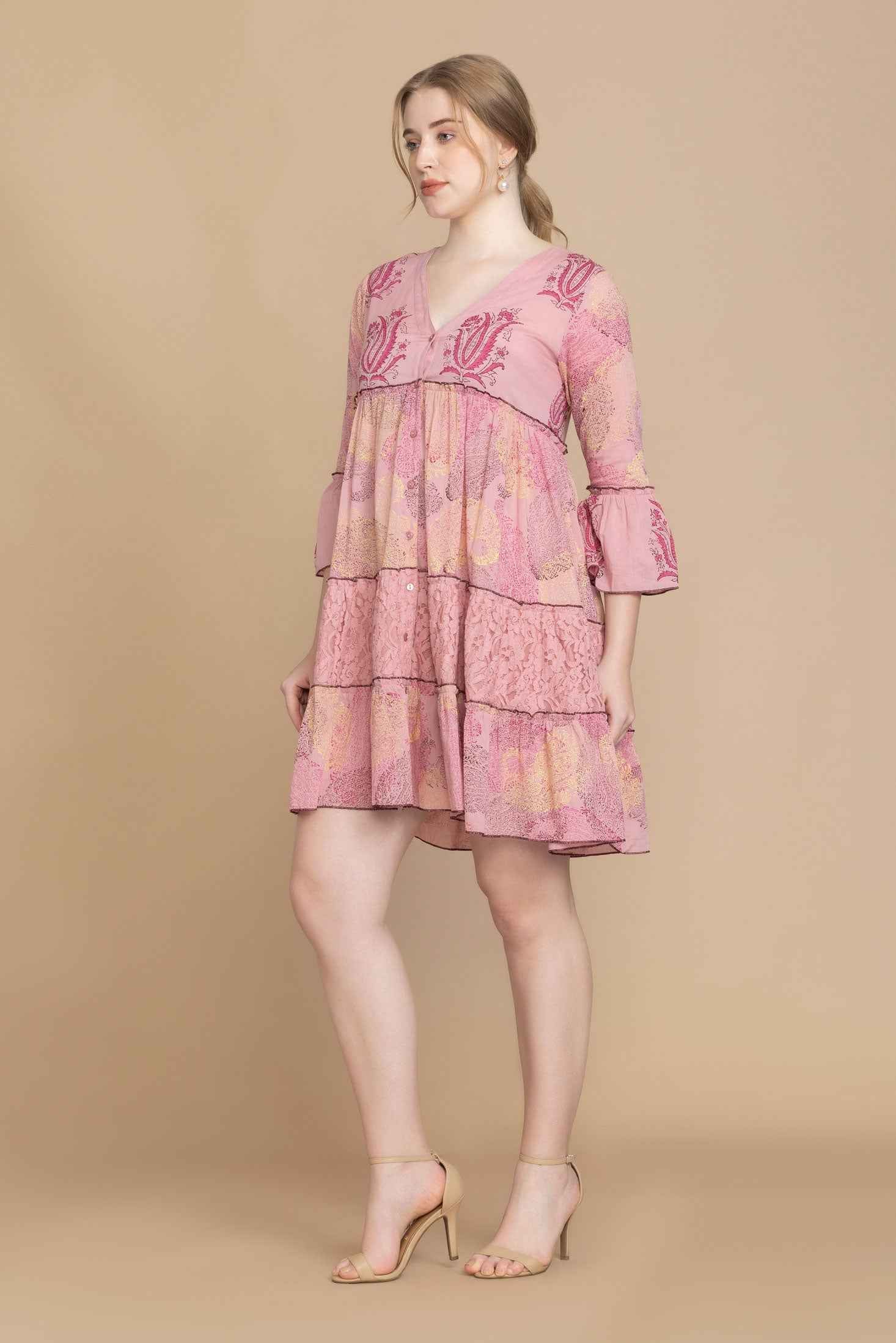 Pond Blossom Babydoll Dress