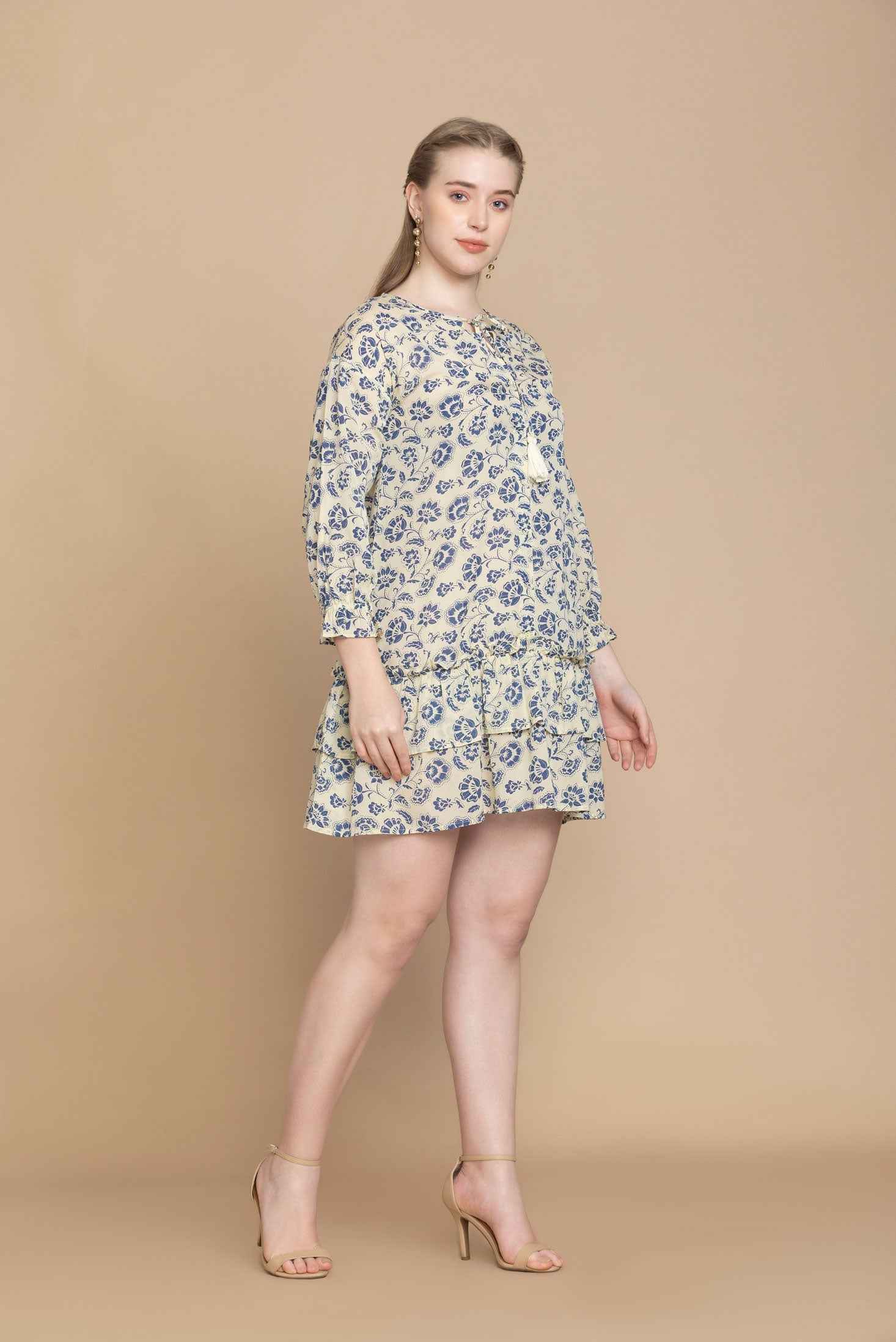 Bohera Arial Floral Ruffle Tiered Dress