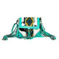Tonga Ridge Canvas & Hairon Bag In Turquoise