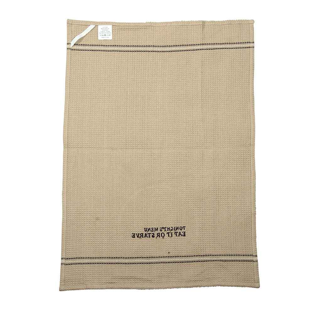 EAT IT OR STARVE DISH TOWEL  '' SET OF 2 ''