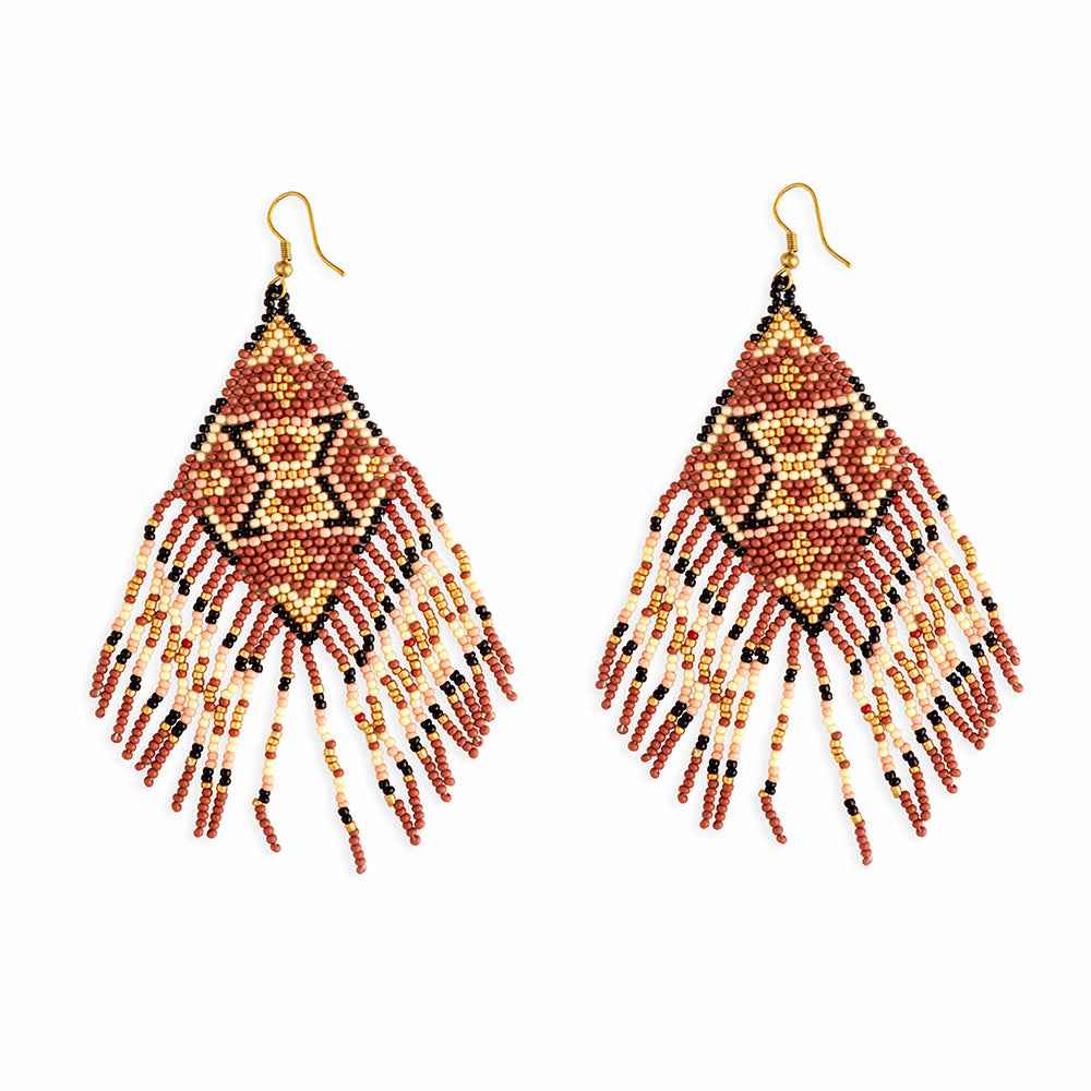 Coyote Fall Beaded Earrings