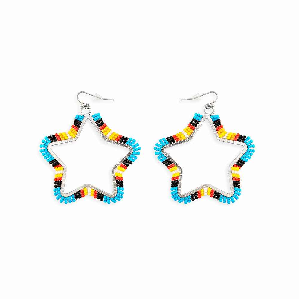 Star Light Star Bright Beaded Earrings