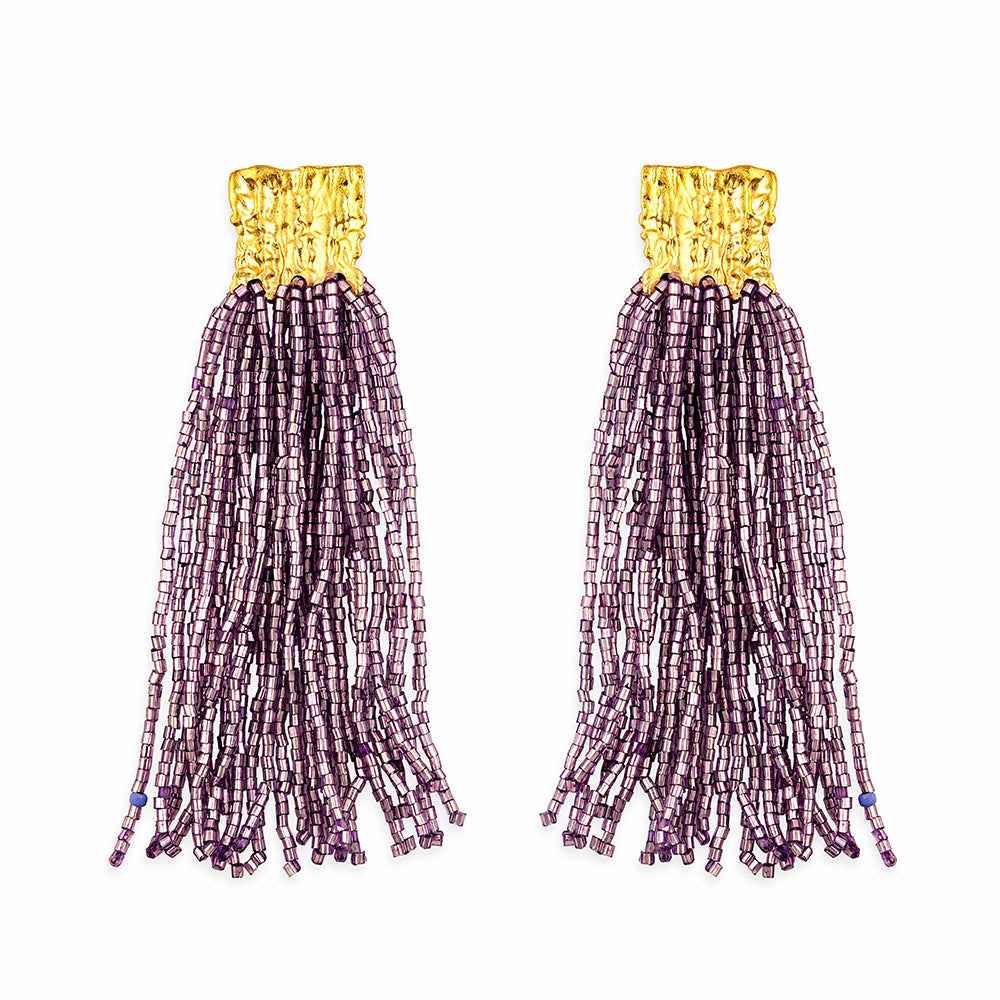 Heart's Passion Beaded Earrings