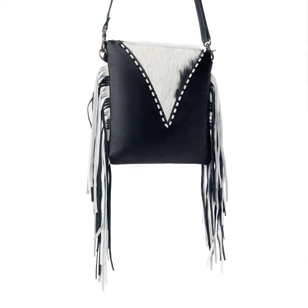 Myra Chilton Draw Hairon Concealed Carry Bag – Stylish Cowhide & Leather Crossbody with Adjustable Leather Strap