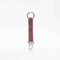 Pink Skies Hand-tooled Leather Key Fob
