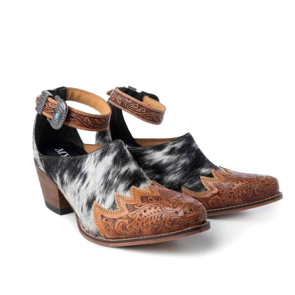 Zora Canyon Hair-On Hide Mules
