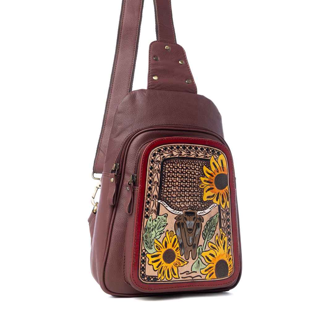 Sunflower Steer Sling Bag