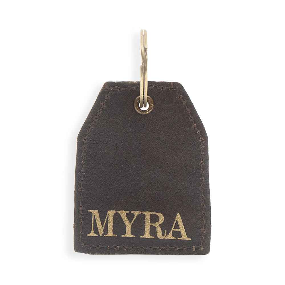 Prickly Pear Party Hand-tooled Leather Key Fob