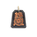 Salty Hill Hand-tooled Leather Key Fob