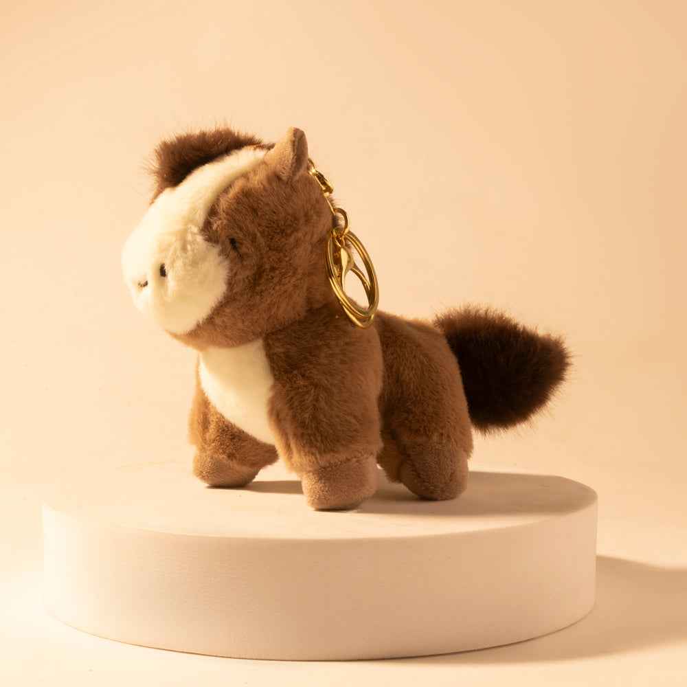 Myra Saddle Sweetheart Bag Charm in Desert Fawn