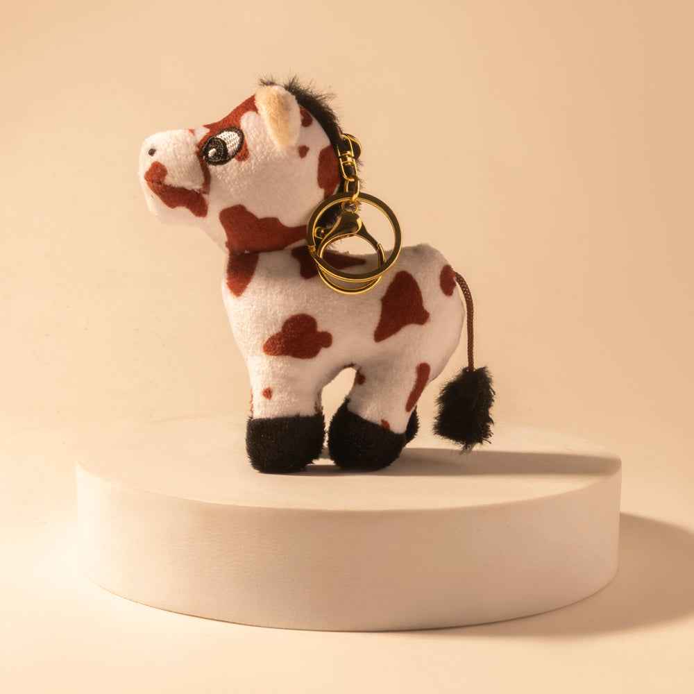 Myra Little Pinto Bag Charm in Ivory Spot
