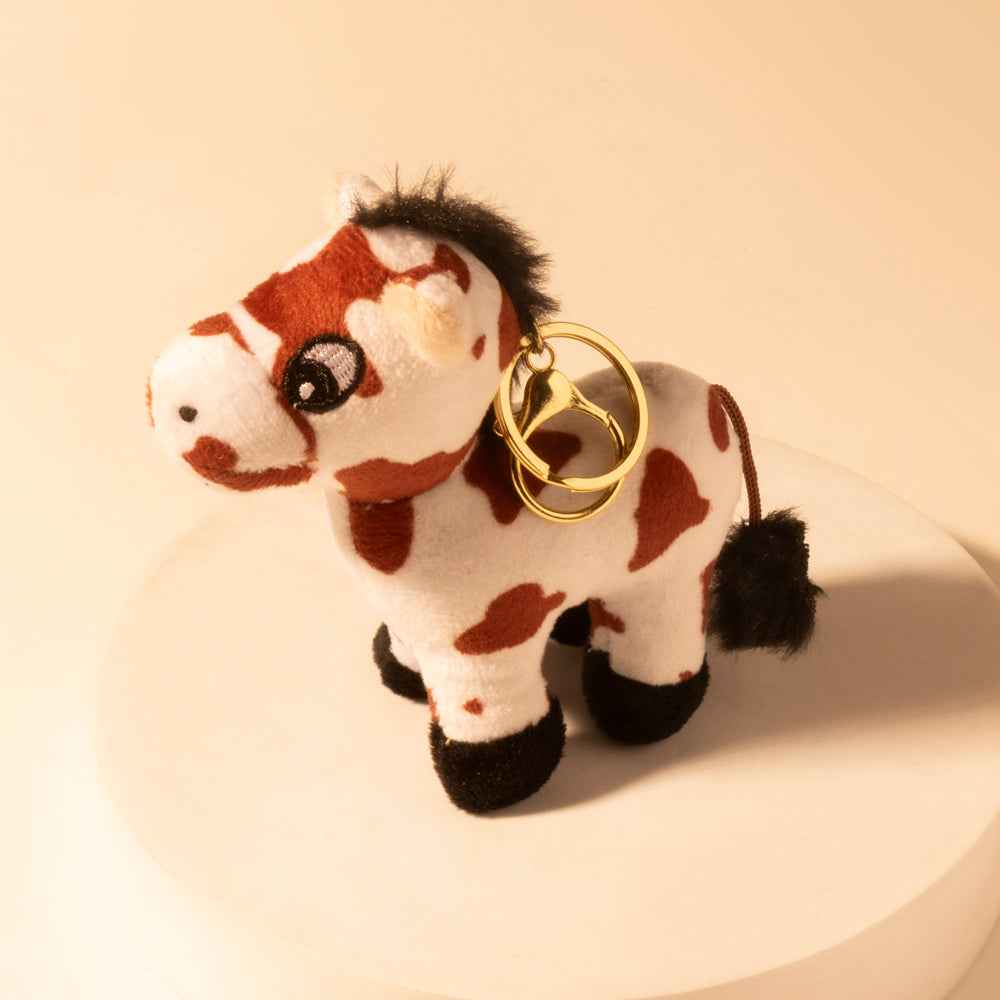 Myra Little Pinto Bag Charm in Ivory Spot