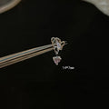 1 PCS Pink Bowknot Shiny Ear Bone Nail 316L Stainless Steel Korean Style Zircon Crystal Earring Women Y2K Cute Cochlea Jewelry