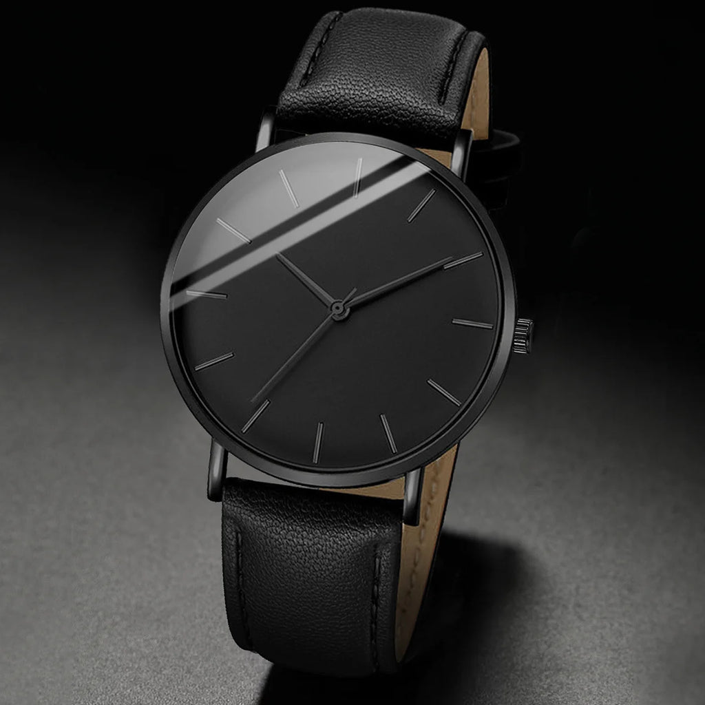 5PCSt Men Business Watches Fashion Leather Band Male's Quartz Watch