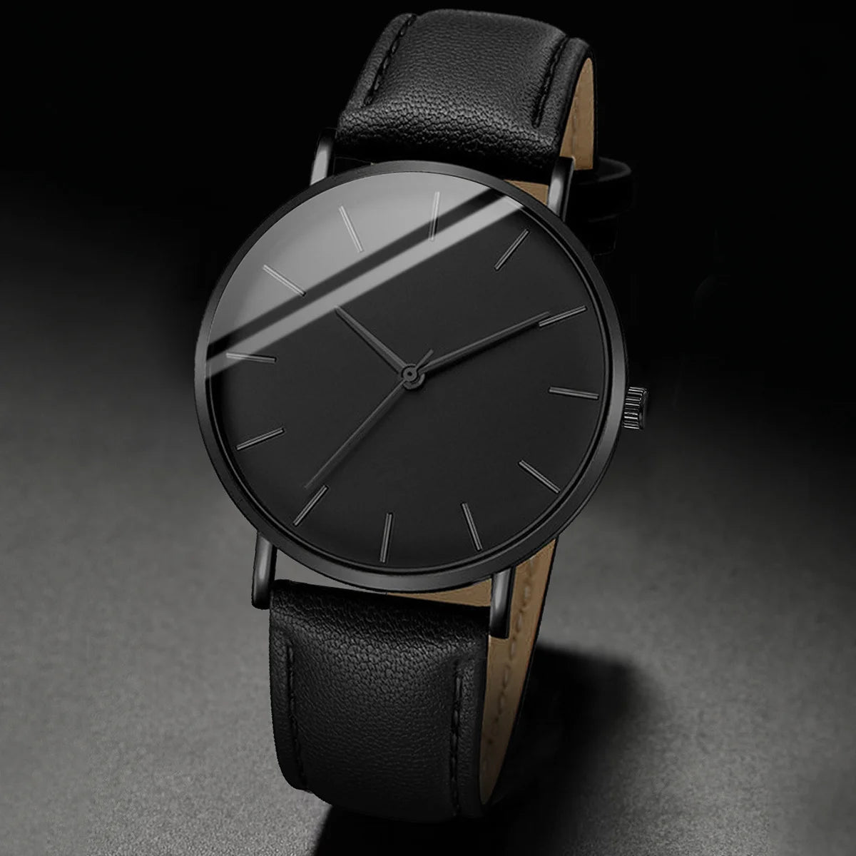 5PCSt Men Business Watches Fashion Leather Band Male's Quartz Watch