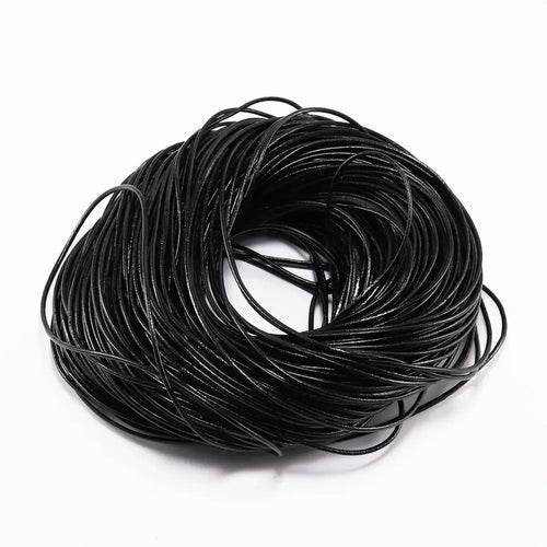 2/5 Meters/Lot 1-6mm Genuine Cow Leather Round Thong Cord DIY Bracelet