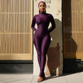 Back Zip Bodycon Jumpsuit