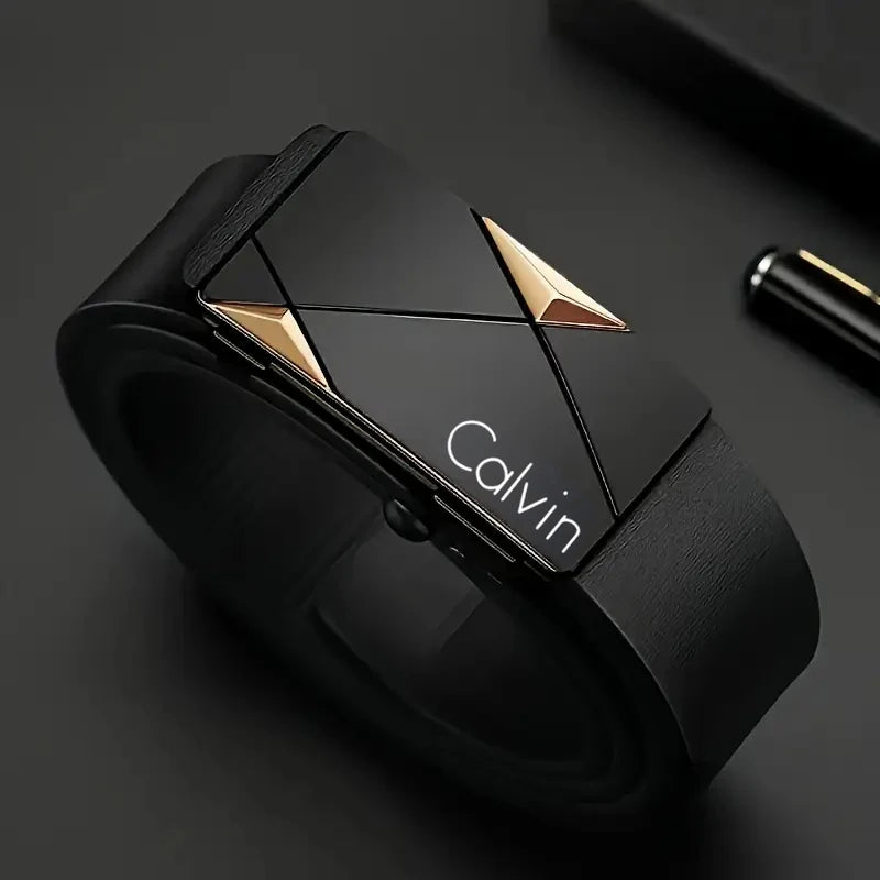 Stylish Men's PU Leather Belt - Fashion Belts for Daily Life, Leisure,