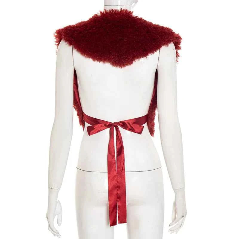Niya Backless Bandage Fur Top