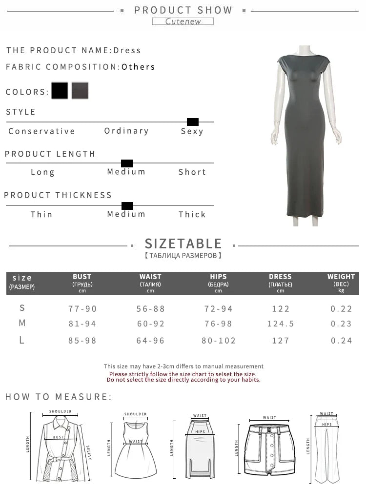 Elegant Short Sleeve Bodycon Maxi Dress O-neck Backless Lady Dresses by nowadaysfashion