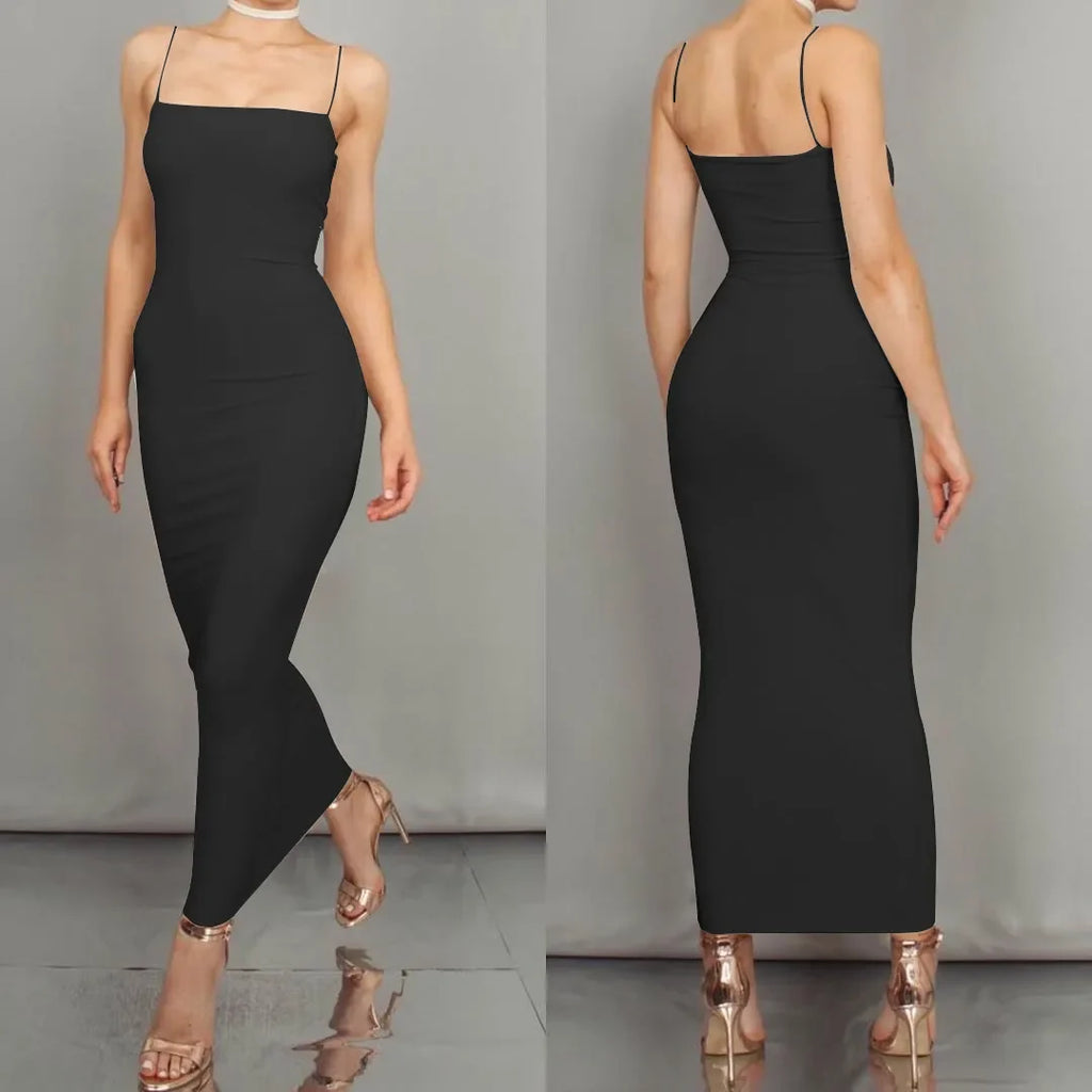 Summer Women's Dress Long Sling Dresses Club Sexy Suspender Dress by nowadaysfashion