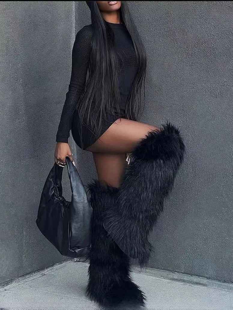 Winter Faux Fur Long Boots