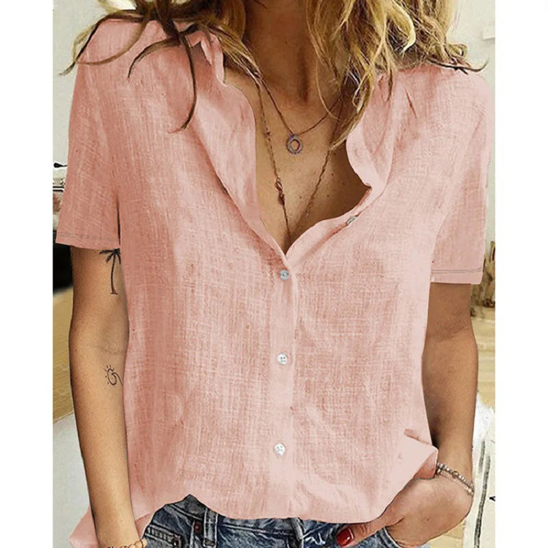 Summer Elegant Harajuku Linen Oversized Shirts Short Sleeve Birds Print Loose Blouses and Tops Casual Oversized Tunic Clothing by Urban Fashion Icon