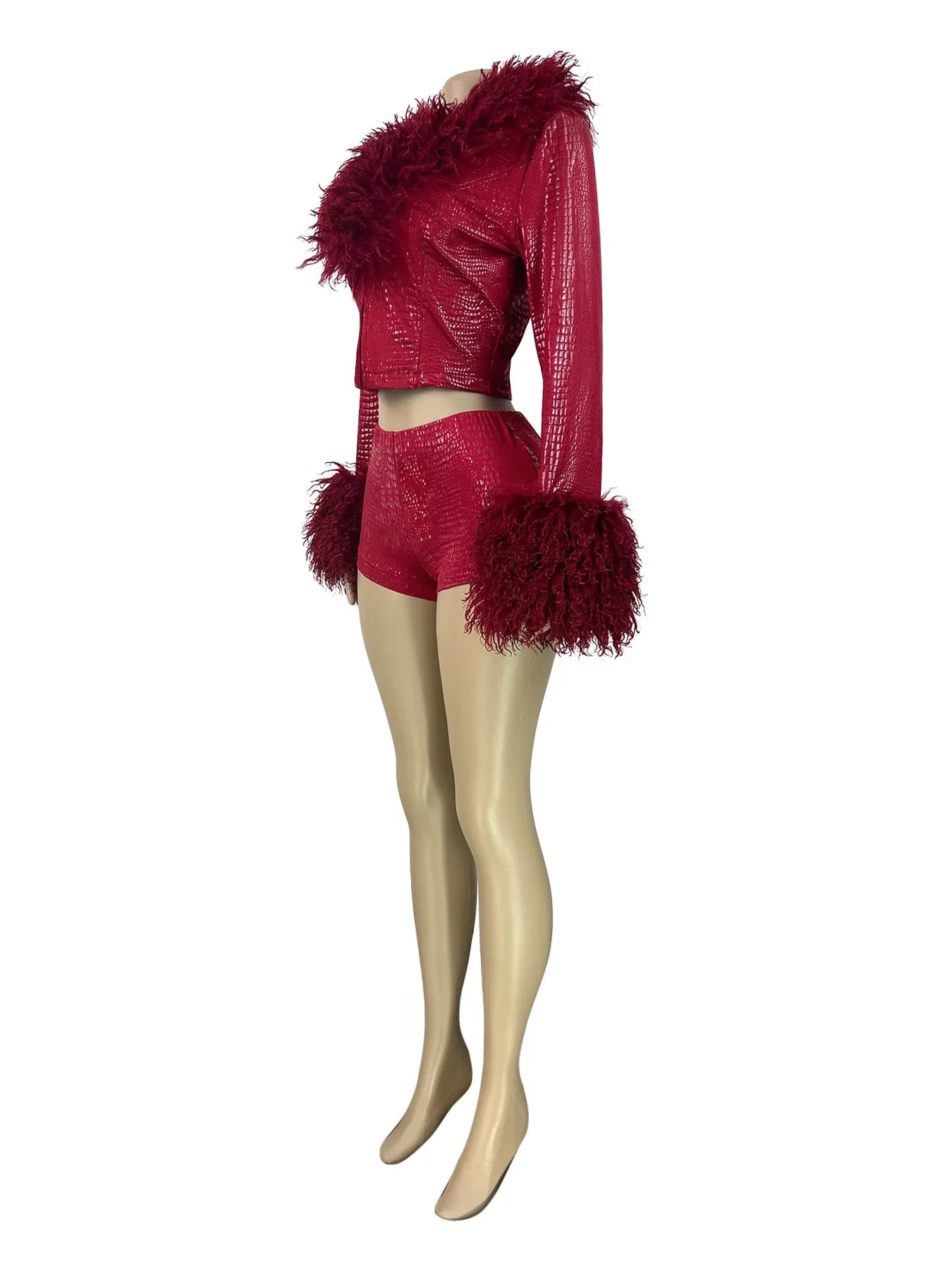 Bougie Hustler Fur Patchwork Set