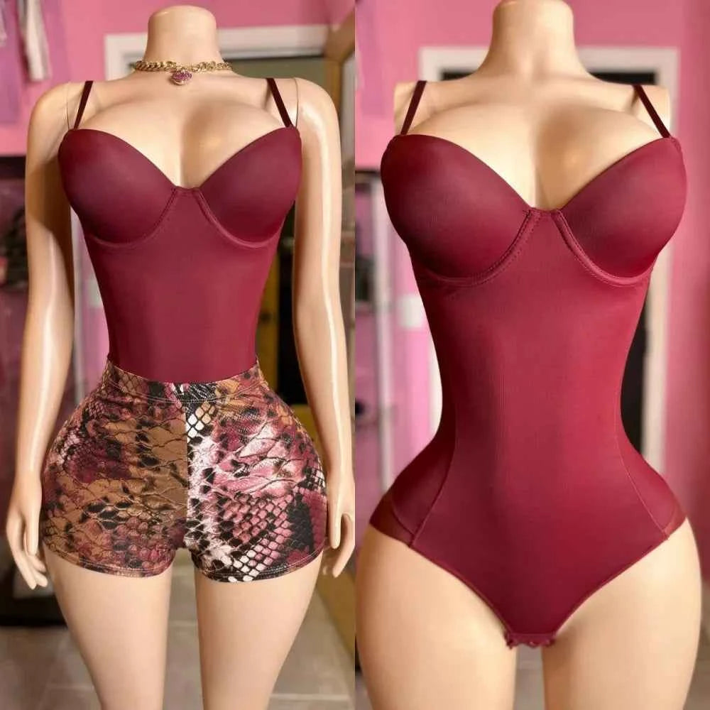 V-Neck Bodycon Bodysuit