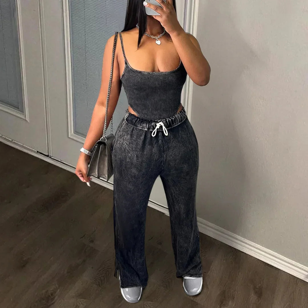 Simple Tank Top & Drawstring Set
