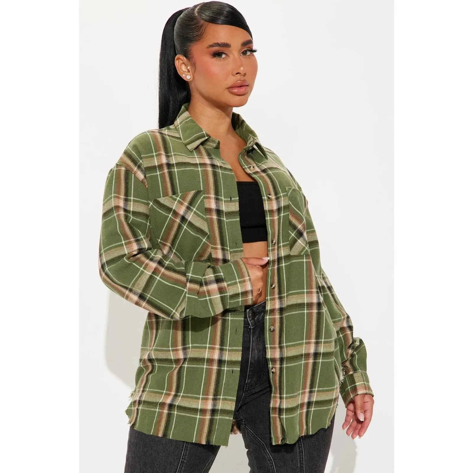 Set it Off Plaid Top