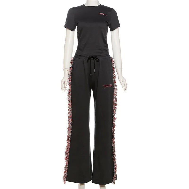 That Girl Two-Piece Fringe Pant Set
