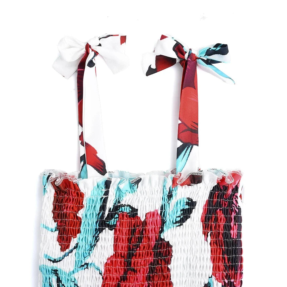 Floral Tight Camisole Dress For Women by nowadaysfashion