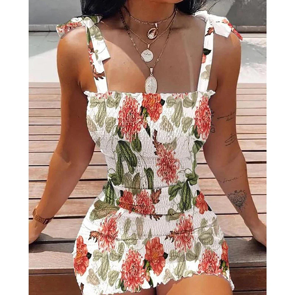 Floral Tight Camisole Dress For Women by nowadaysfashion