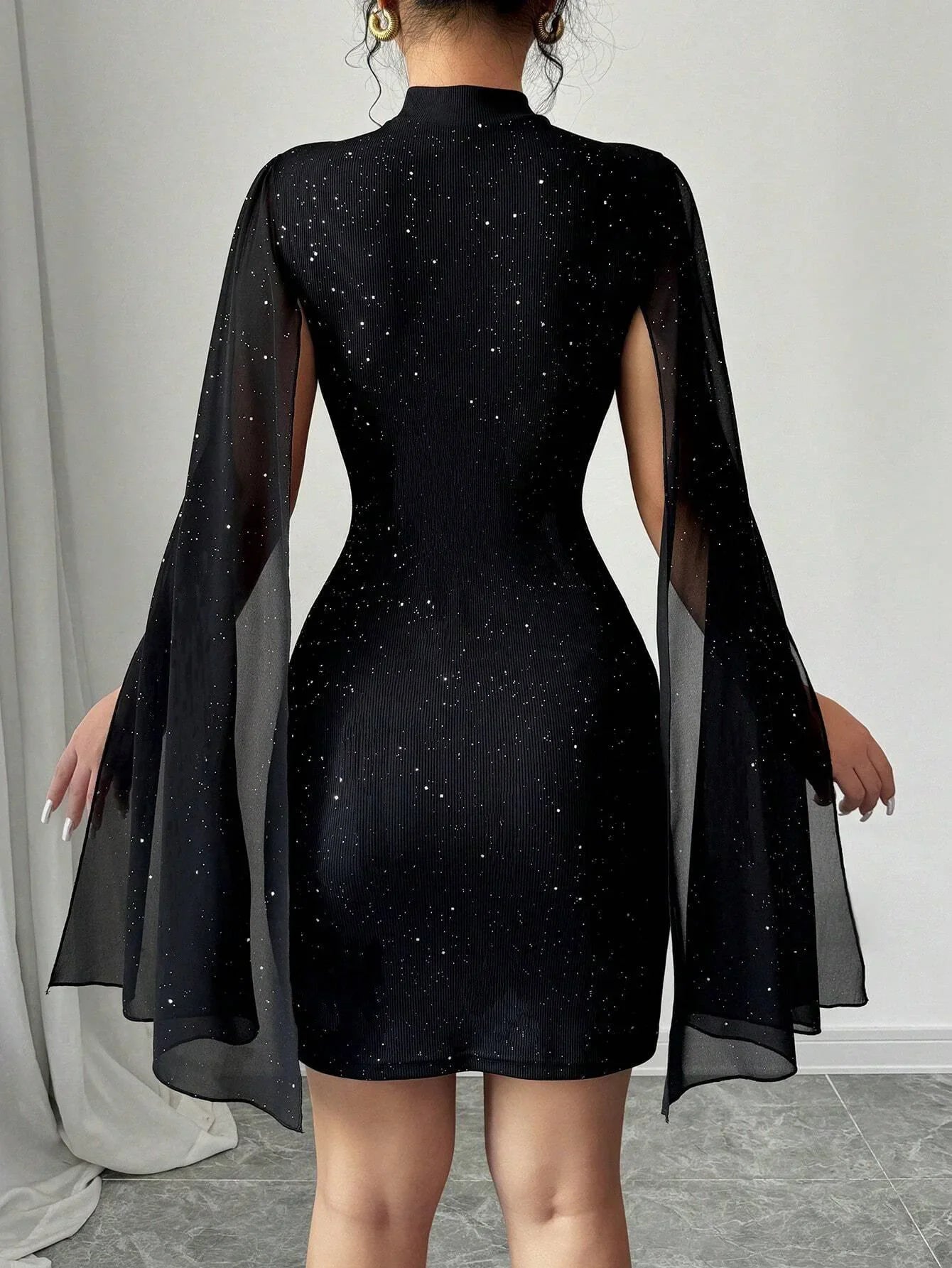 Dresses for Women New Long Sleeve Stand Collar Women Dress Slim Black Package Hip Dress Women Vestidos De Verano Mujer 2025 Q497 by Urban Fashion Icon