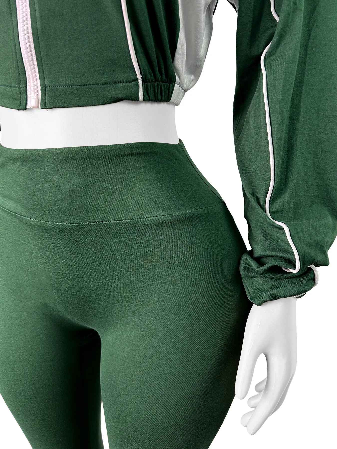 Casual Stripe 2-Piece Crop Top + Flare Pants Tracksuit