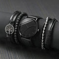 5PCSt Men Business Watches Fashion Leather Band Male's Quartz Watch