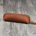 Vintage Leather Pencil Bag Simple Stationery Hoder Pen Case Storage
