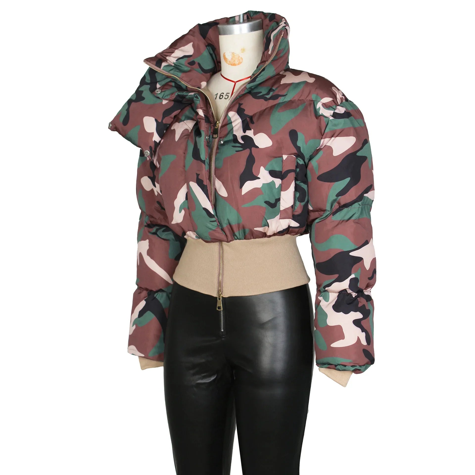 Bubble Puffer Coats Ruffle Jacket