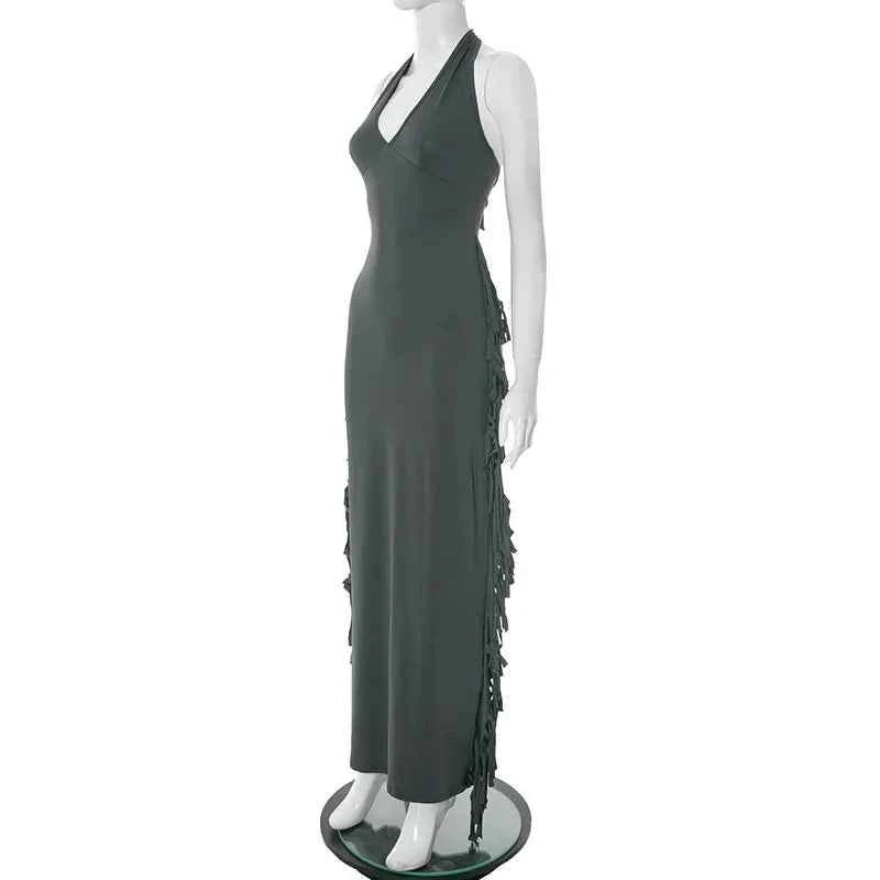 Tassel Long Bodycon Dress