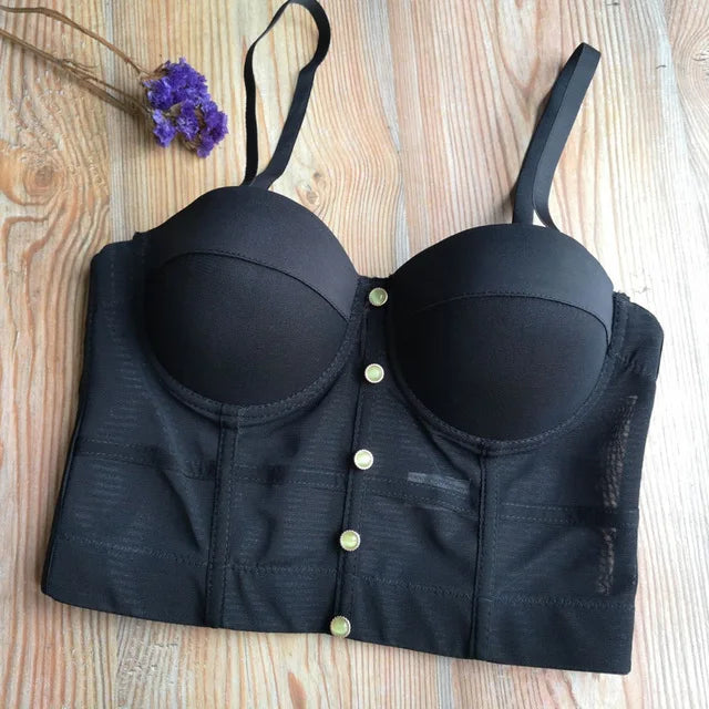 Full Beads Female Corset Top Women Camis Nightclub Pearls Short Chest Binder Sexy Camisole Mujer Lingerie Tube Bra Debardeur by Urban Fashion Icon