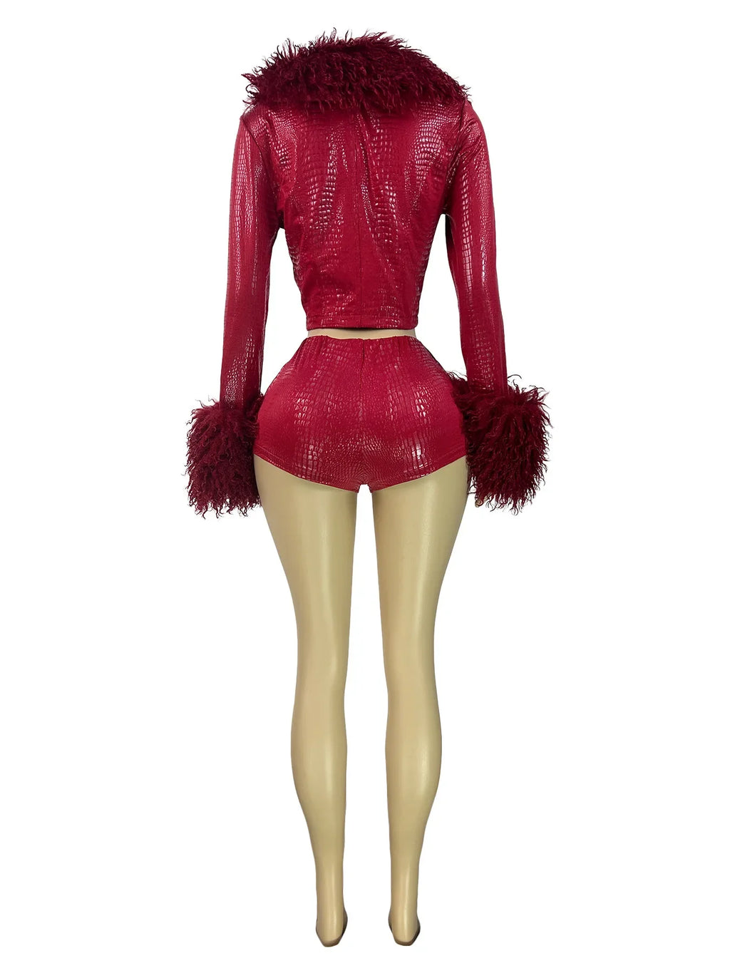 Bougie Hustler Fur Patchwork Set