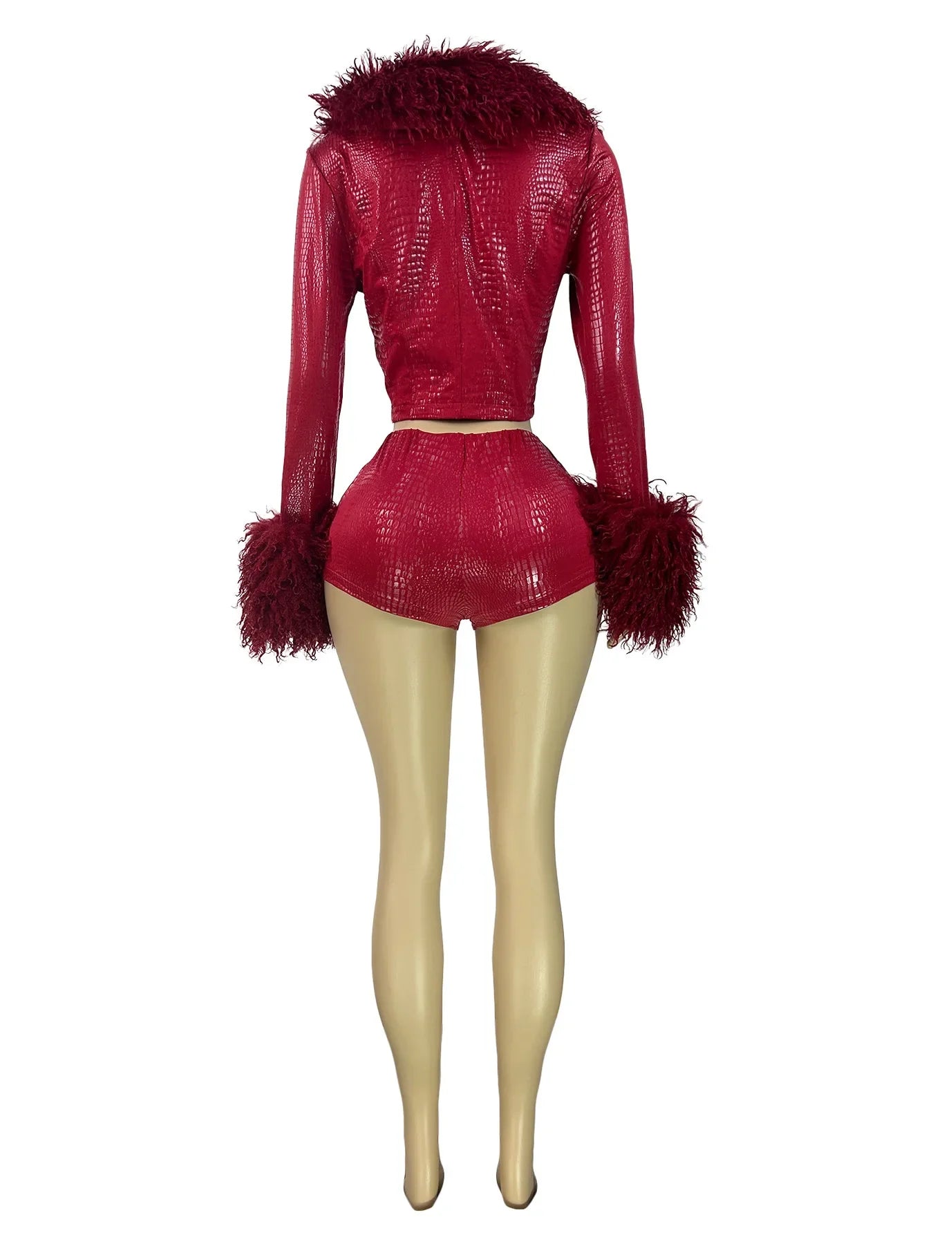 Bougie Hustler Fur Patchwork Set