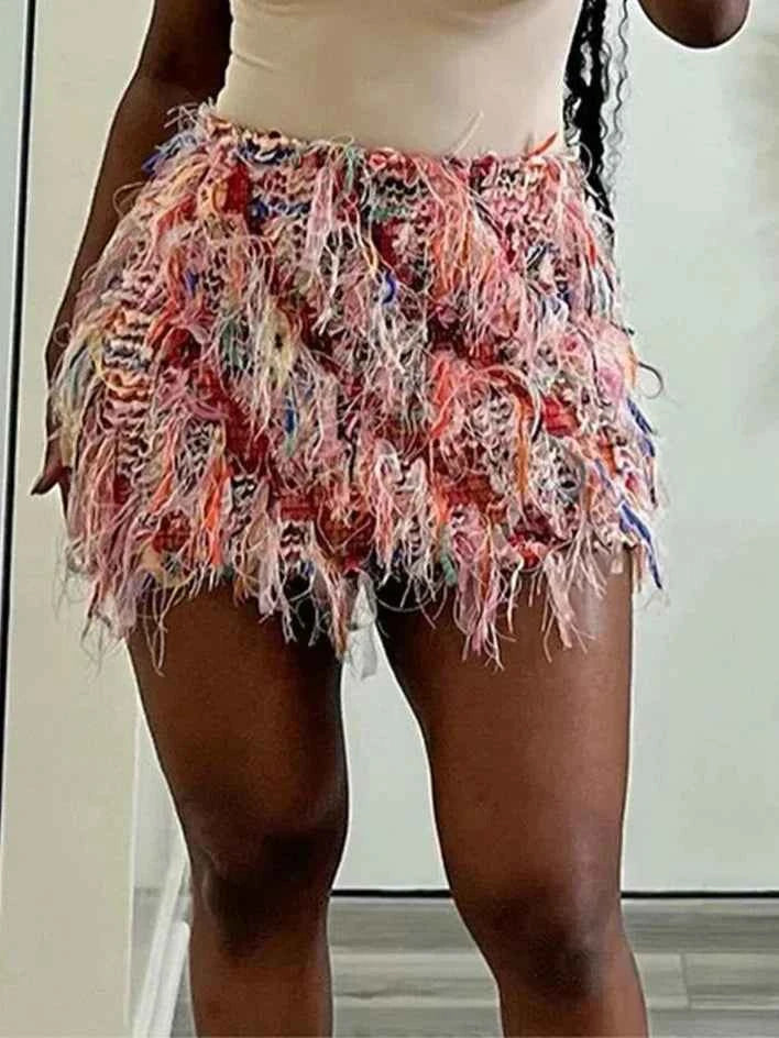 Colorful Tassel Skirt
