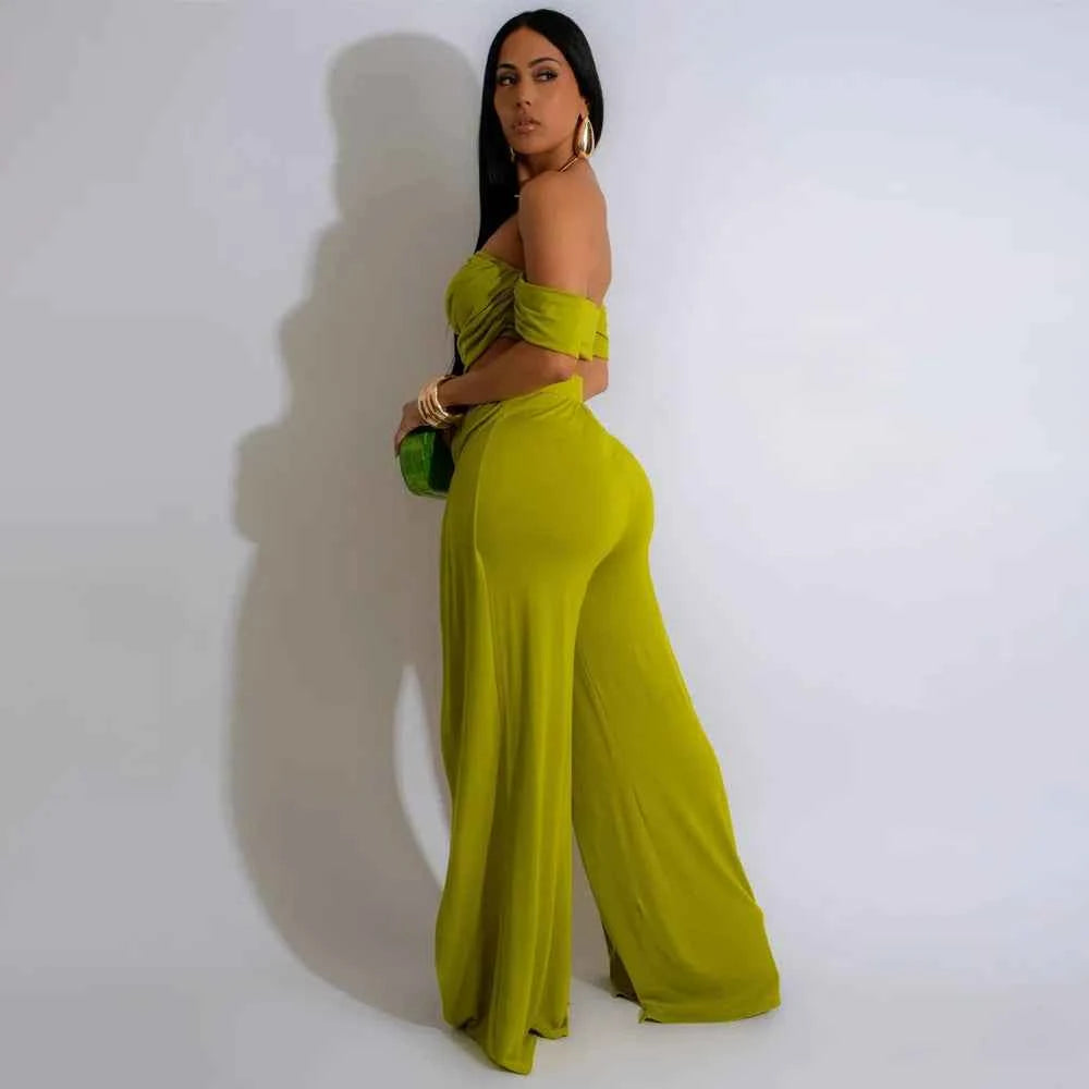 Sunset Wide Leg Pants Set