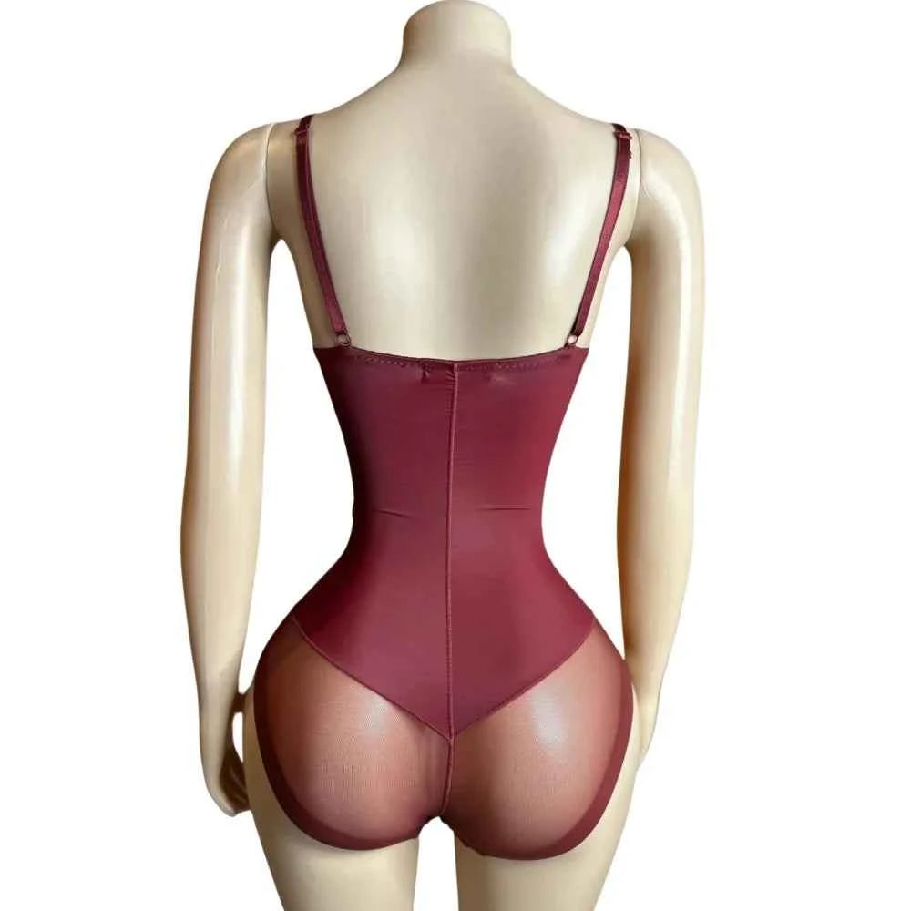 V-Neck Bodycon Bodysuit