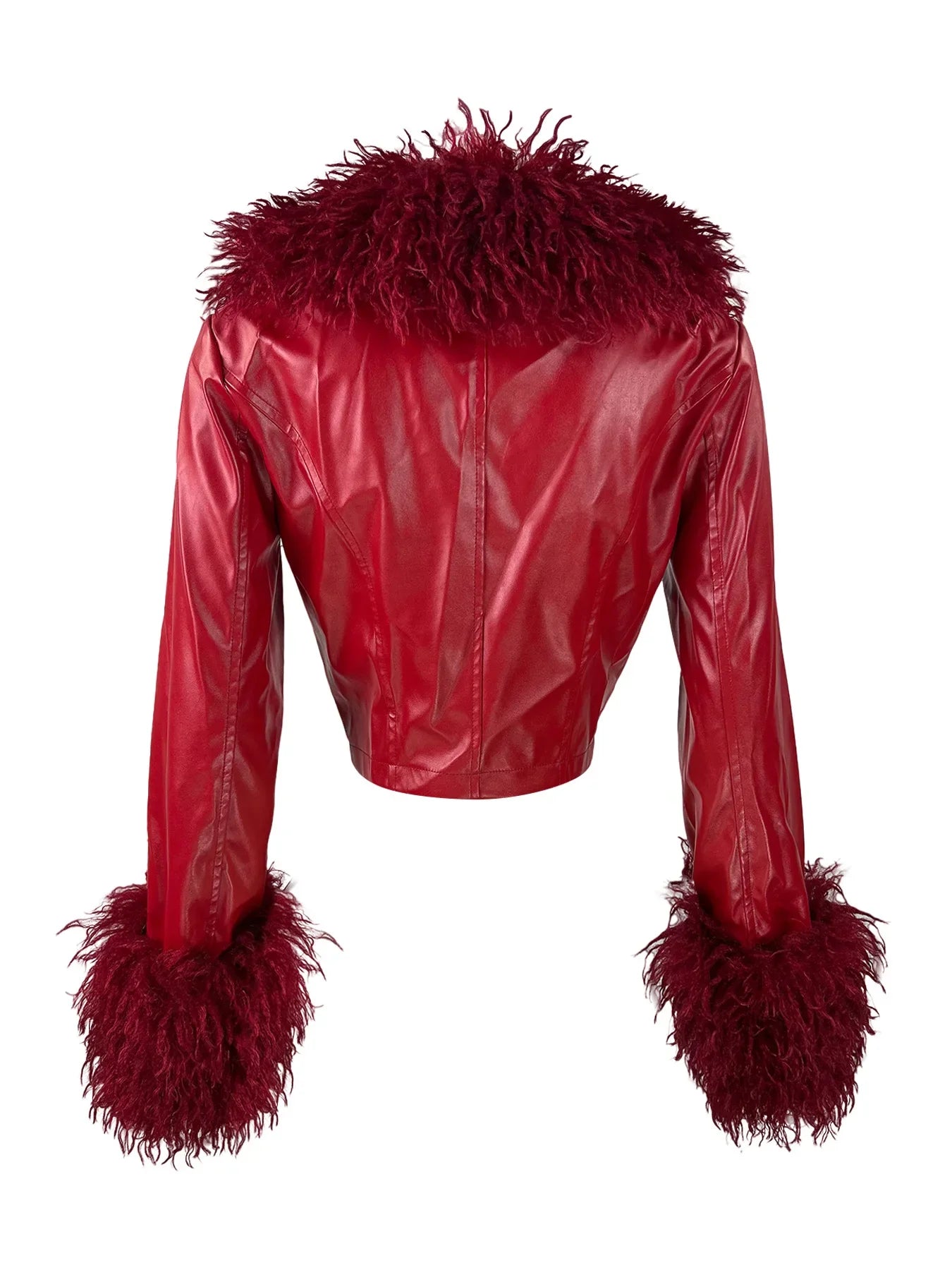 Elegant Leather Fur Jacket