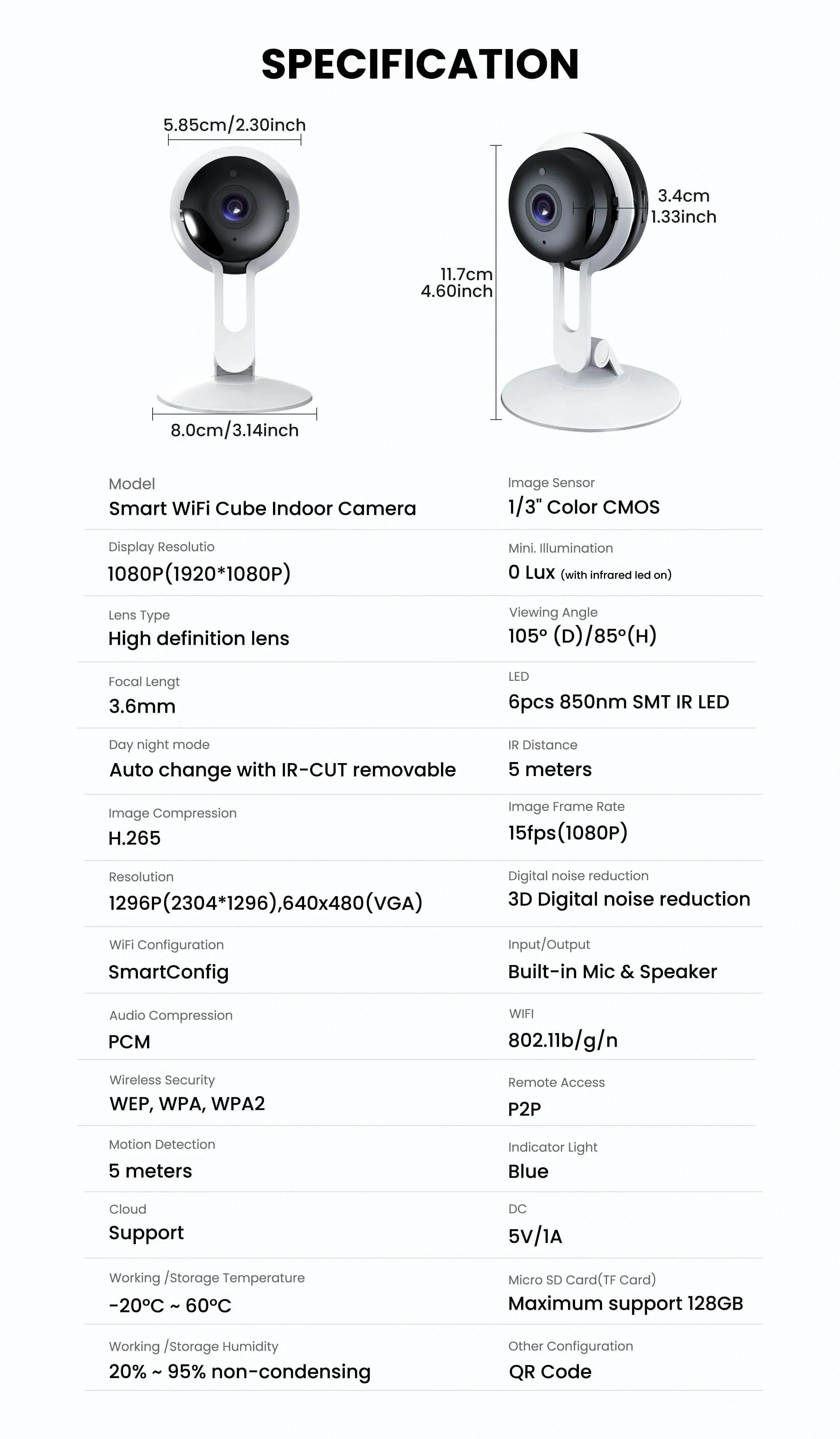 3MP Wireless Smart AI Home Security Camera – Two-Way Audio, Motion Detection, Night Vision by DailySale